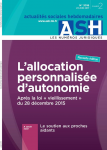 L'allocation personnalisée d'autonomie