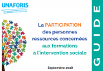 La participation des personnes ressources concernées aux formations à l'intervention sociale