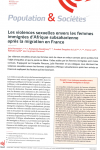 Les violences sexuelles envers les femmes immigrées d'Afrique subsaharienne après la migration en France