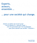 Experts, acteurs, ensemble... pour une société qui change