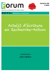 Acte(s) d'écriture en Recherche-Action