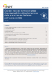 État des lieux de la mise en place des observatoires départementaux de la protection de l'enfance en France en 2022