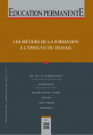 Les métiers de la formation à l'épreuve du travail (dossier)