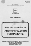 Pour une sociologie de l'autoformation permanente