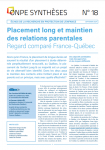 Placement long et maintien des relations parentales