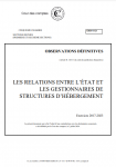 Les relations entre l'État et les gestionnaires de structures d'hébergement