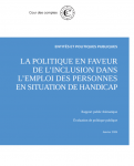 La politique en faveur de l'inclusion dans l'emploi des personnes en situation de handicap