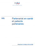 Partenariat en sant&eacute; et patients partenaires