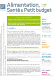 Alimentation santé & petit budget