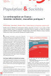 La contraception en France : nouveau contexte, nouvelles pratiques ?