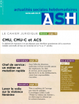CMU, CMU-C et ACS - Régime au 1er octobre 2012.