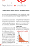 Les maternités précoces en recul dans le monde