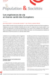 Les espérances de vie en bonne santé des européens