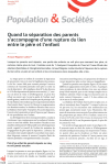 Quand la séparation des parents s'accompagne d'une rupture du lien entre le père et l'enfant