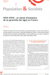 1914-2014 : un siècle d'évolution de la pyramide des âges en France.