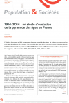 1914-2014 : un siècle d'évolution de la pyramide des âges en France