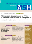 Filière socio-éducative de la FPH : la réforme de la catégorie B. 1ère partie