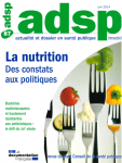 La nutrition : des constats aux politiques.