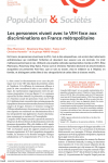 Les personnes vivant avec le VIH face aux discriminations en France métropolitaine.