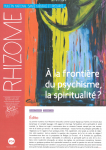 À la frontière du psychisme, la spiritualité ? (Dossier)