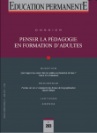 Penser la pédagogie en formation d'adultes.