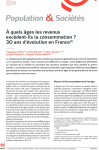 À quels âges les revenus excèdent-t-ils la consommation ? 30 ans d'évolution en France.