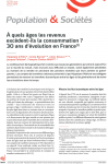 À quels âges les revenus excèdent-t-ils la consommation ? 30 ans d'évolution en France