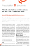 Migrants subsahariens : combien de temps leur faut-il pour s'installer en France ?